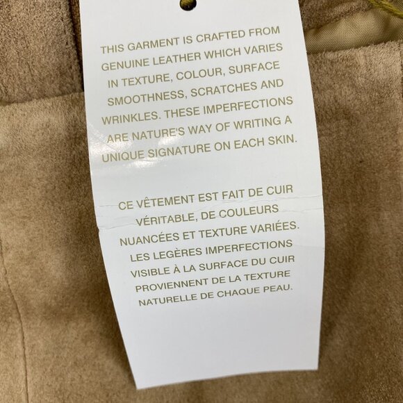 VTG Womens 14 Tan Margaret Godfrey Suede Western Boho Skirt Embroidered Hem NWT - Picture 6 of 11